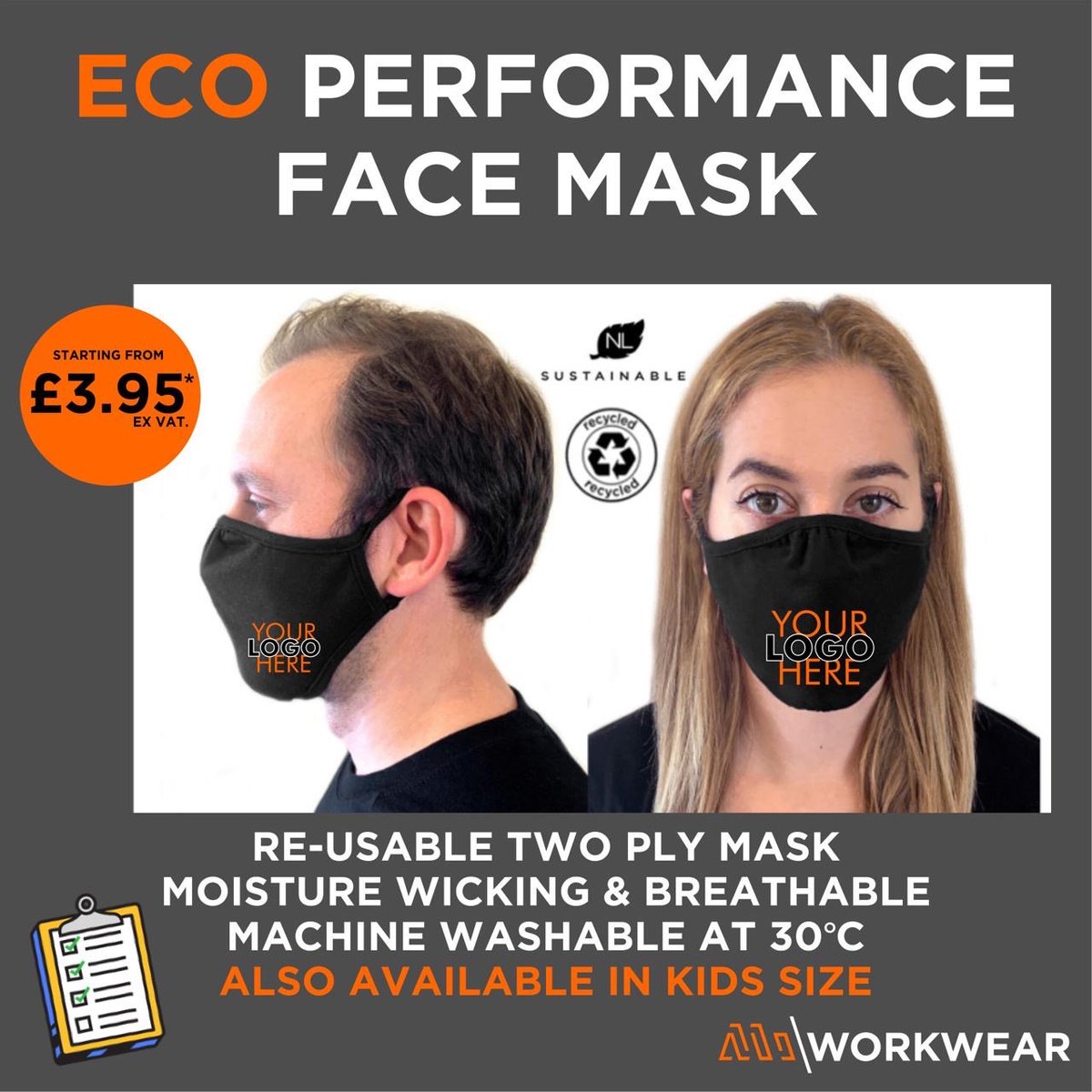 Have a look at our eco performance face masks. 👍

Don't hesitate to call the team at Mi Workwear. We are here to help! 

📩 info@miworkwear.co.uk
📞 01455 891199
🌐 miwokwear.org.uk

#MiWorkwear #leicestershire #promotionalproducts #brandedproducts #brandedproducts