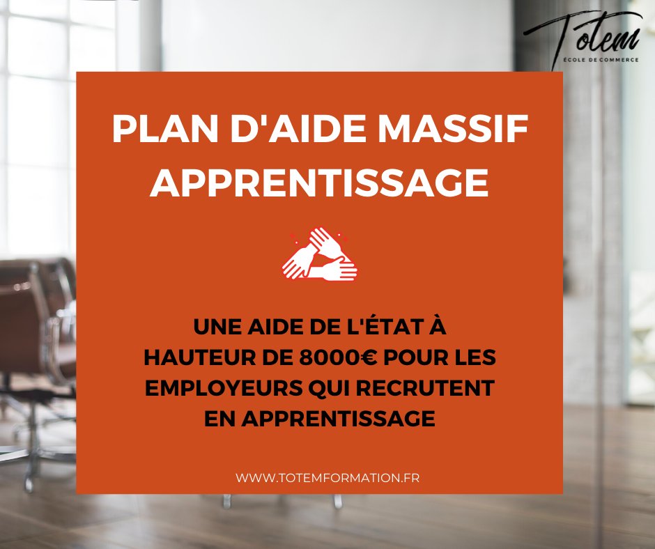 💰 AIDE MASSIVE POUR LES APPRENTIS &amp; LES ENTREPRISES↪️ bit.ly/37amAOy
Bonne nouvelle ! L’État débloque une aide de 8000€ pour les entreprises qui embaucheront des étudiants en apprentissage à partir du 1er juillet 2020! #apprentissage #formation #emploi #rennes