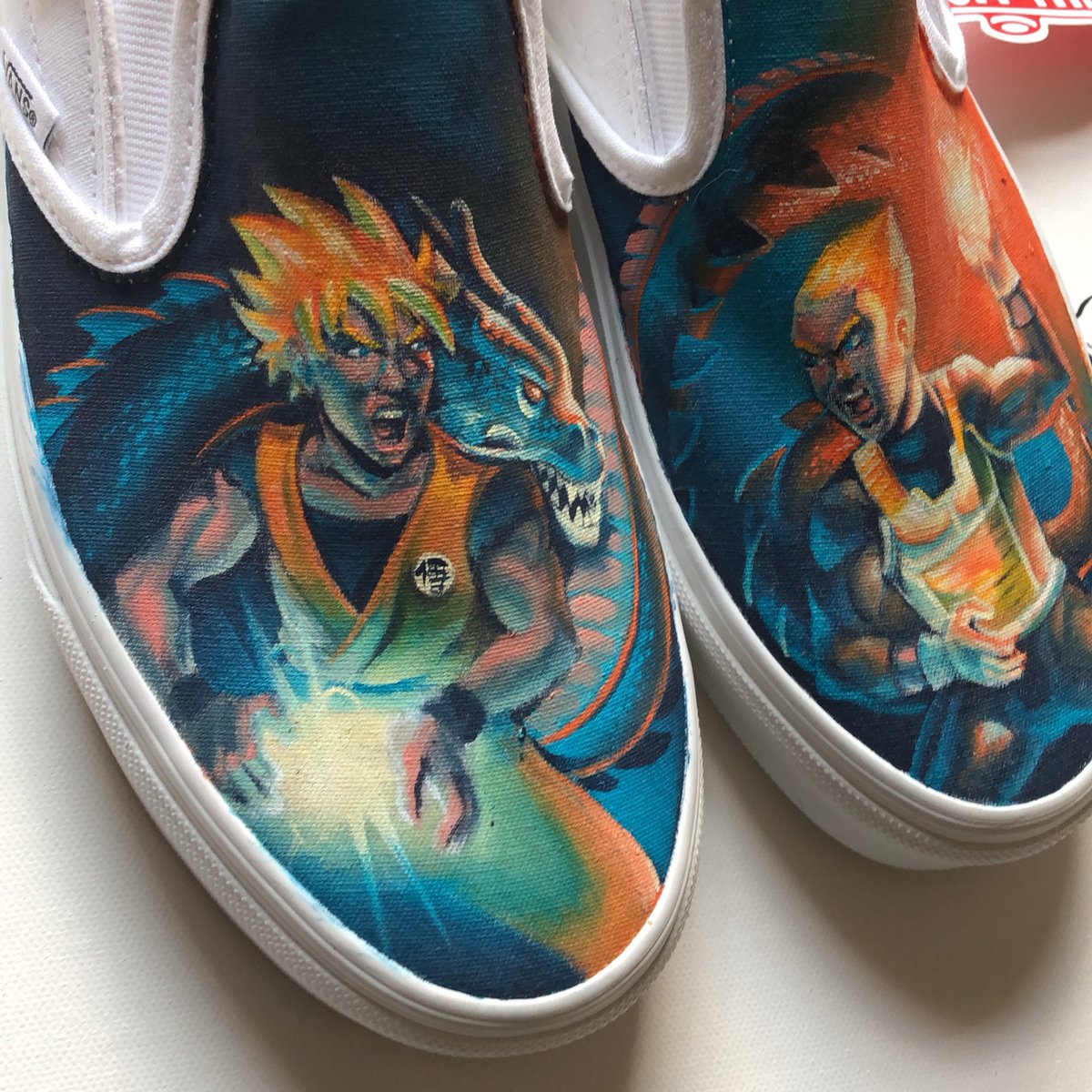 thatshxtdead's tweet photo. #ThatShitDead Custom Dragonball Z Vans. Hand-Painted by me. Painted w/ @AngelusDirect https://t.co/pwGomEy798