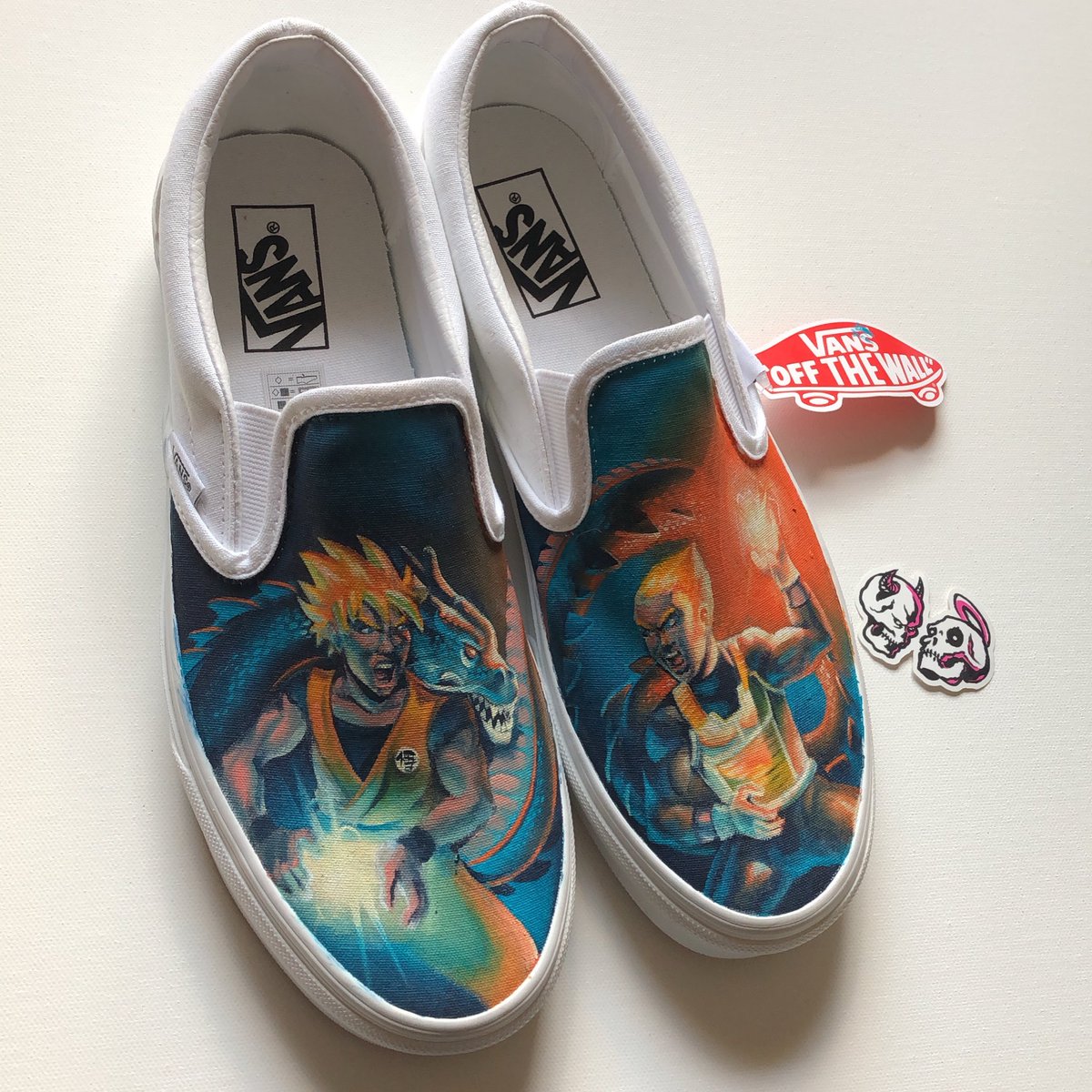 thatshxtdead's tweet photo. #ThatShitDead Custom Dragonball Z Vans. Hand-Painted by me. Painted w/ @AngelusDirect https://t.co/pwGomEy798