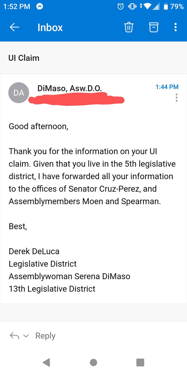thisbitchbillie's tweet photo. @Sdimaso @RealTMichaels @declanoscanlon @NJSenatePres Did something change over the weekend? It took me hours to put that email together with dates, times, email addresses. What happened to "Legislative Courtesy" and if they didn't help me, you were personally? My email that YOU requested got fwd to the people ignoring it. Why? https://t.co/D1Reo0PA37