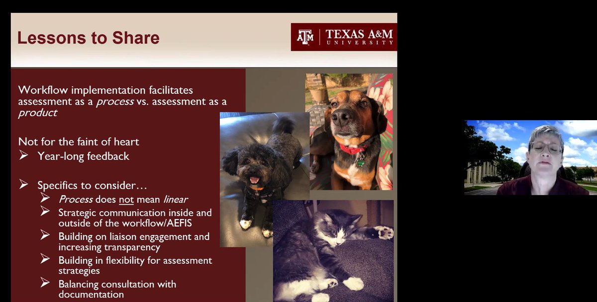 goAEFIS's tweet photo. "This has also been continuous improvement for us. It has given us an opportunity to support and reinforce our assessment liaisons and we are working more actively with stakeholders across the university leading to our SACSCOC process" @TAMU
•
•
•
#AAHLE #AUMA #AALL #EdTech https://t.co/L3wHSds3Gr