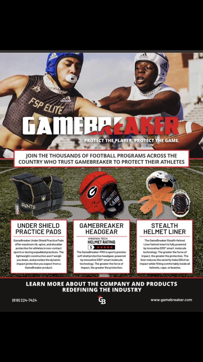 NickDebose's tweet photo. With summer conditioning and workouts starting. Protect your athletes and coaches with the best.
Contact me for mock ups and inquiries.
#Gamebreaker #ClearGear #HelmetFit https://t.co/YHboM8TXwu