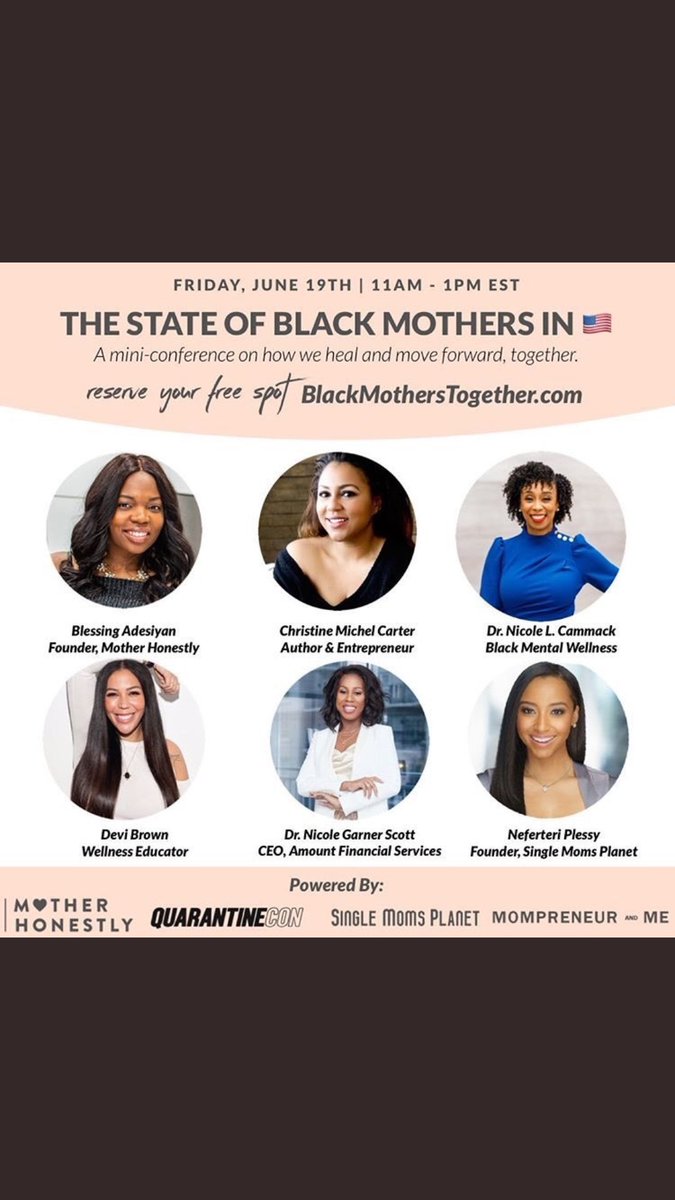 I've signed up for this conference next week. 
Any company out there that can sponsor? 

blackmotherstogether.com

#blackmothersinamerica #blackmotherstogether