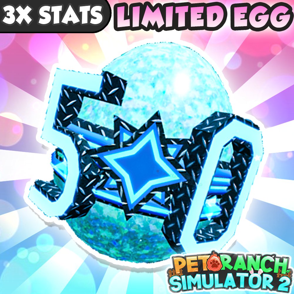 Coolbulls On Twitter First Limited Egg In Prs2 50m Update Part 1 2 Code Update15 Lesser 50m Egg 7 New Limited Pets Eggs Opened And Ranch Likes - roblox pet ranch simulator 2 codes 2020
