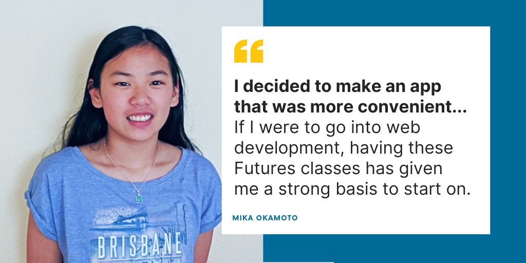 UCSDPreCollege's tweet photo. Mika Okamoto, a 9th grader at @CCARaven won a local Congressional App Challenge by designing an app for teachers to utilize as an organization tool. Read her experience with #ProgramYourFuture and how she's plans to implement what she has learned: https://t.co/KIL04JPPTZ https://t.co/Y3XTDa223w