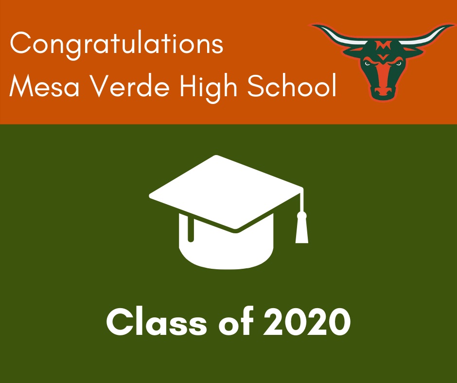 CityofCHeights's tweet photo. The City of Citrus Heights would like to congratulate the Mesa Verde High School class of 2020! 
Tonight, June 8 @ 7:30 pm Mesa Verde is hosting a virtual graduation in honor of these students &amp; tremendous achievements! Congrats grads!
Virtual graduation: https://t.co/kQBtONY0Vs https://t.co/Yn5FX9Fp1X