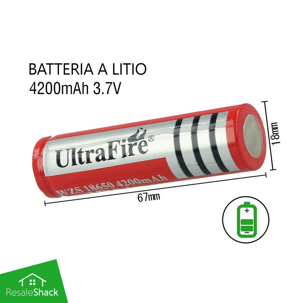 ResaleShack's tweet image. #Pila #Batteria #UltraFire 18650 4200 mAh 3.7V Li-ion Ricaricabile.
Ideale per #Torce e #Lampade #Led

Acquistale sul nostro negozio #eBay ➡️ bit.ly/2xT4YJH

Fino al 15% di sconto per acquisti multipli!