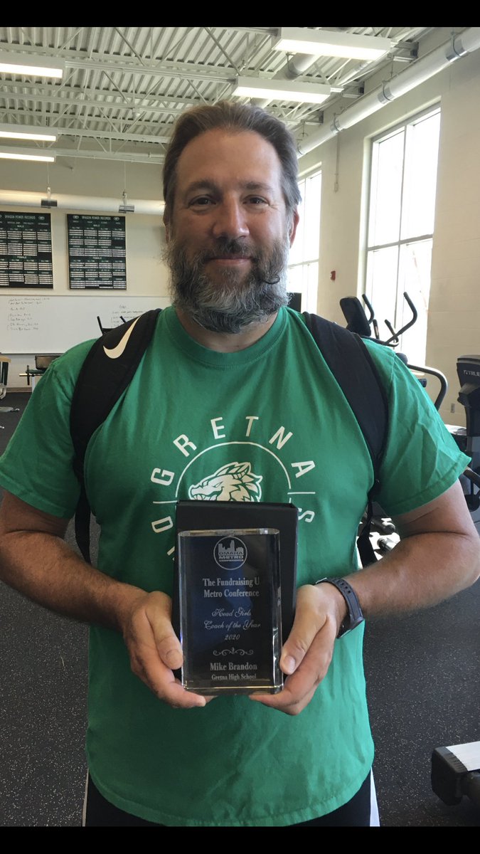 Congratulations to our very own Coach Mike Brandon for being selected as the 2019-2020 Metro Conference Head Girls Coach of the Year!  Well deserved! We are proud to call you our Coach! 💚💛