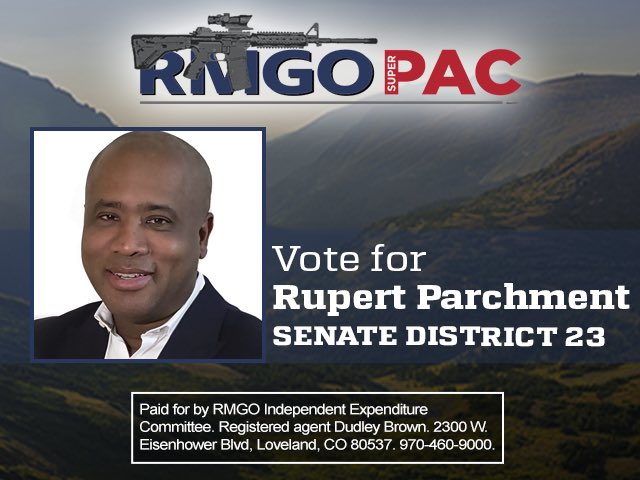 mtgpatriots's tweet photo. Rupert Parchment supports your Second Amendment Rights. He's the only Republican endorsed by RMGO SuperPAC in your GOP Primary for Senate District 23. Look for your ballot in the mail and vote Rupert Parchment! Paid for by RMGO SuperPAC. Reply No to Opt Out.
#rupert2020 https://t.co/CiAq2dHMYy