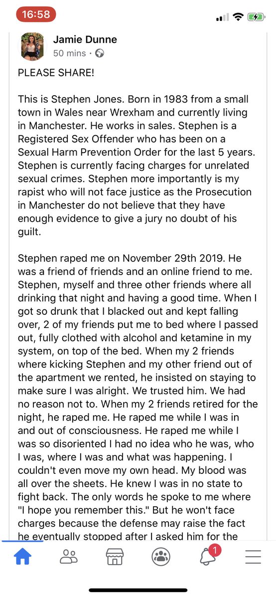 sophdefoe92's tweet photo. Please RT &amp; spread awareness of this man!!! A man I called a friend, he even spent Xmas 2018 with me &amp; my family!!!!! Let’s rt &amp; Make sure no one else has to go through what Jamie did. 💕 https://t.co/khVuE5gh4s