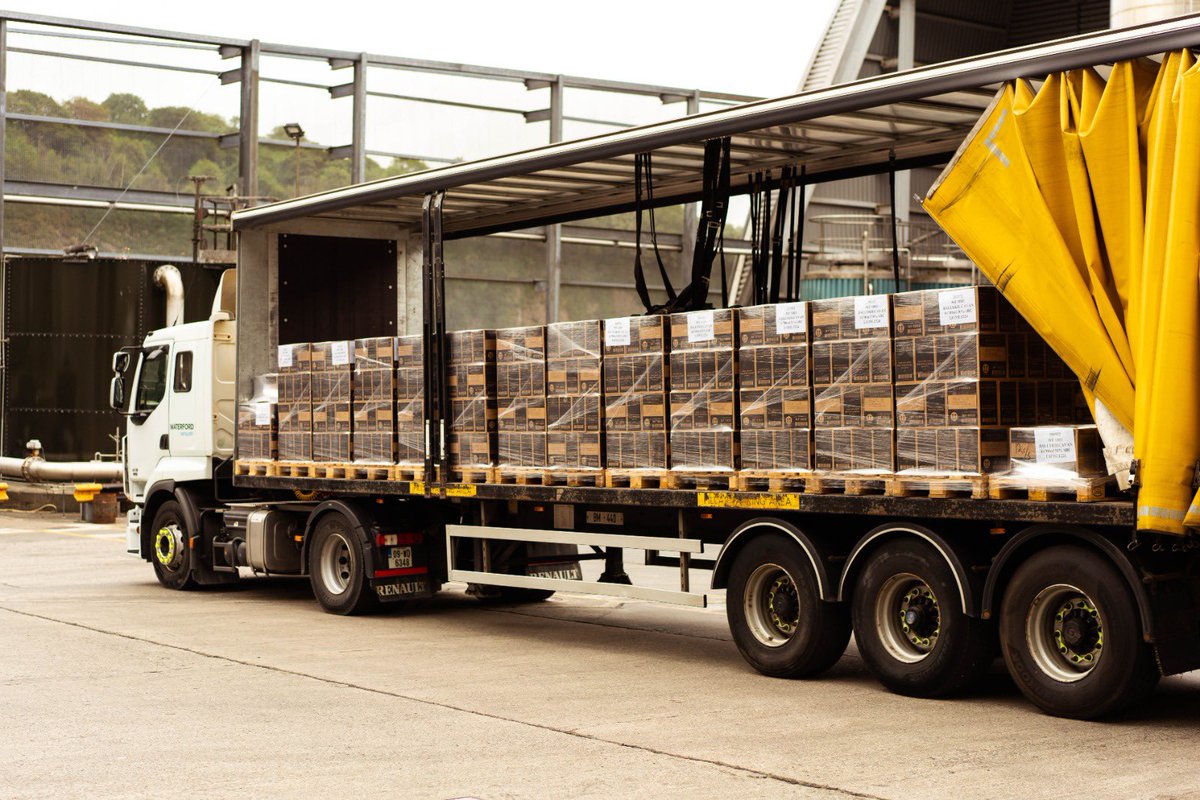 This first shipment of Waterford Whisky is on its way to Paris.