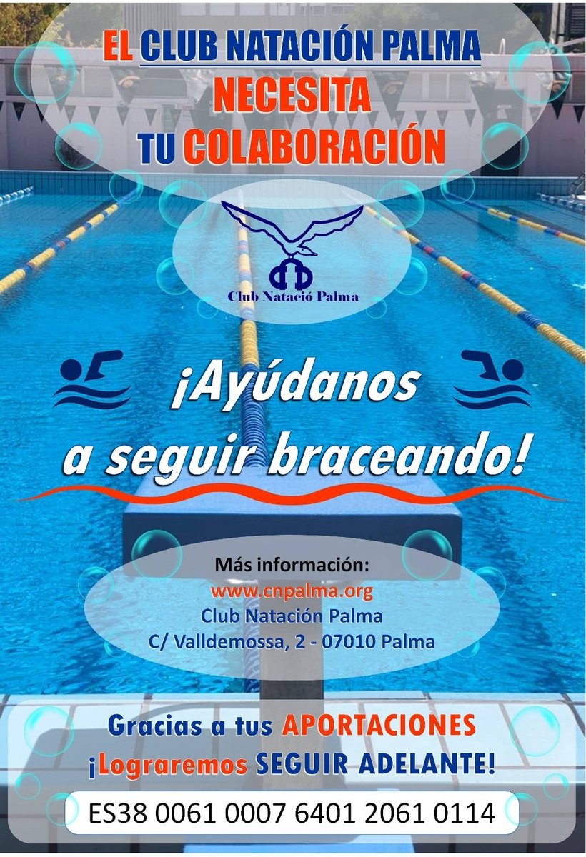 cnpalma's tweet photo. El @RCD_Mallorca bracea con nosotros 🙌🙌 ¡Muchisimas gracias por vuestro apoyo y por hacernos llegar a toda la afición Mallorquinista!!! 
⚽💙🏊‍♂#AyudaAlPalma https://t.co/mWAKwUf83X