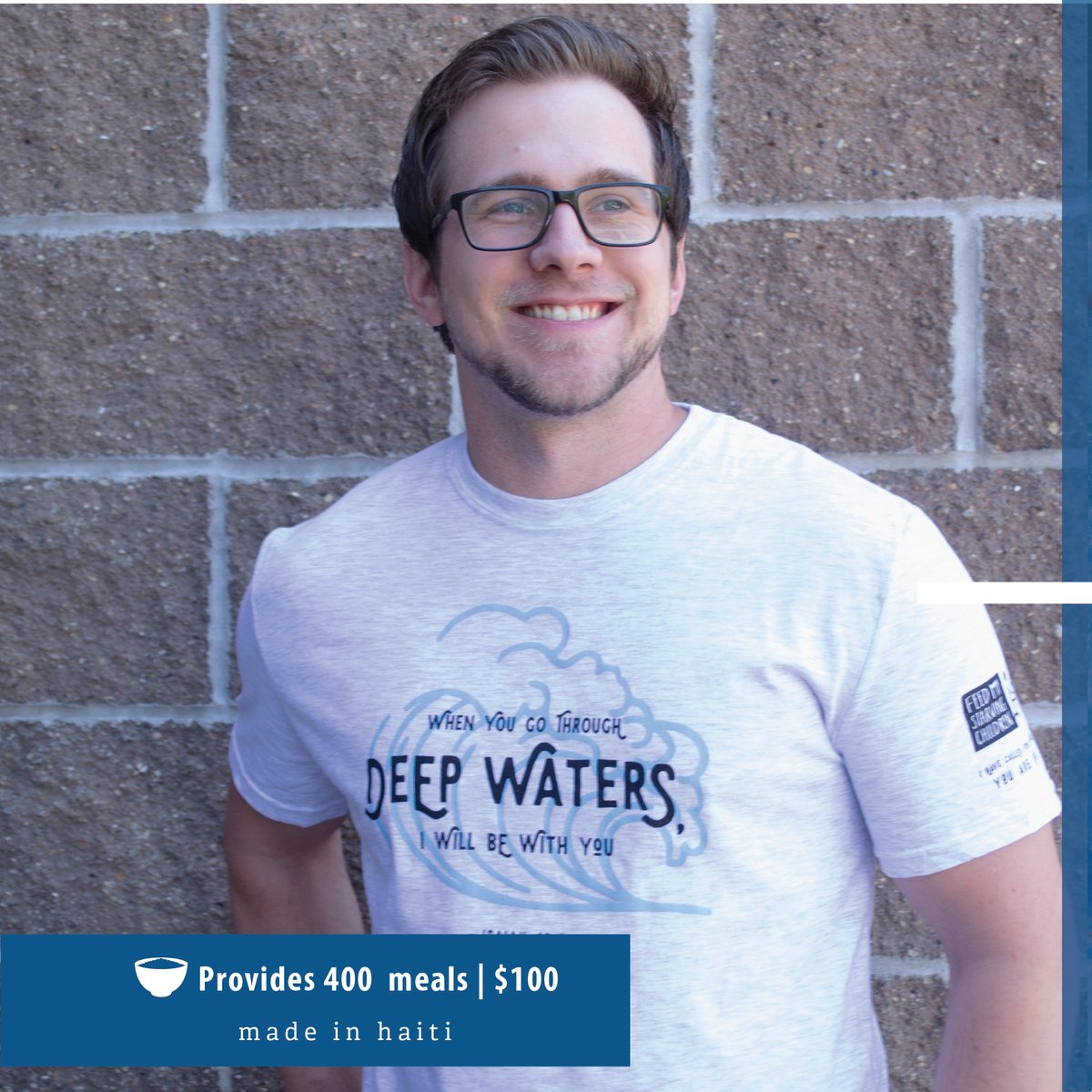 fmsc_org's tweet photo. Help us feed 2 MILLION kids! When you donate $100, you’ll receive this limited edition shirt as a thank you gift. Every shirt funds 400 meals for kids around the world and are made from ethically sourced materials. Make a donation now: https://t.co/KNtz7GHpKG https://t.co/Yn1POOOmYG