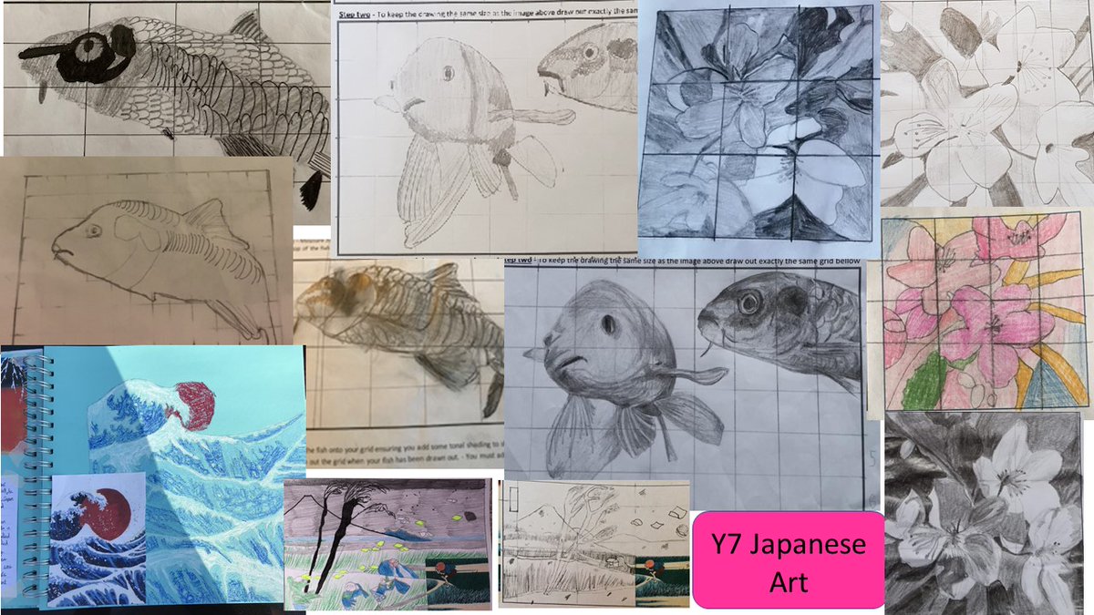 chsartists's tweet photo. Check out some of the amazing work our y7's have been creating in lockdown. They have been drawing and exploring their Japan theme.  #AchievingSuccessTogether https://t.co/6esLSudHVJ
