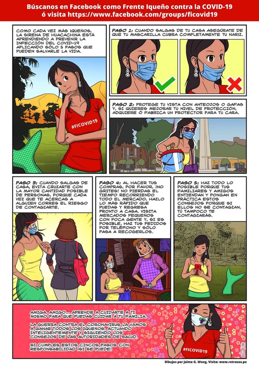 heynervargasm's tweet photo. Con estos 5 pasos indicados por nuestra #sirenadehuacachina de Ica, venceremos al coronavirus... https://t.co/YOa9P8WBFN