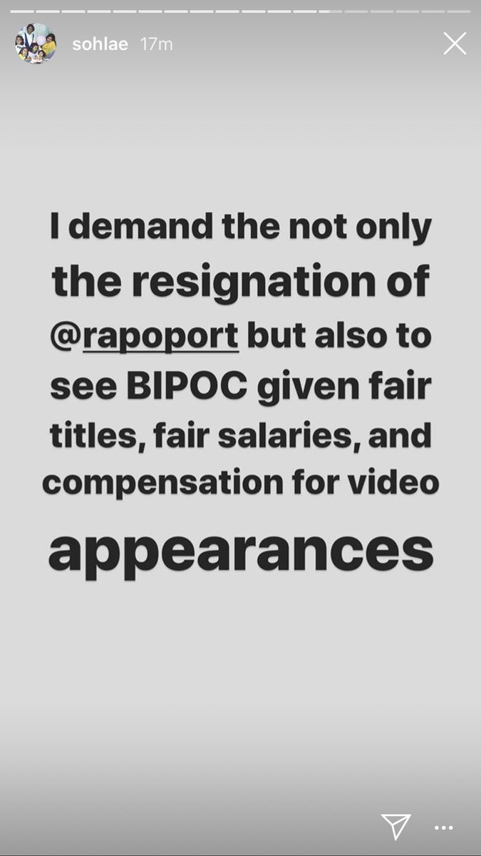 sarahmanavis's tweet image. In case you’ve missed it: Not only is Sohla one of the only front facing Bon Appetit editors to denounce EIC Adam Rapoport doing brown face, apparently only white BA editors are paid for their video appearances. Here’s her Instagram story just now