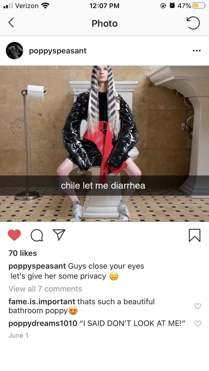 anxthinglikeme's tweet photo. twitter poppy stans rn: chaos and drama 
insta poppy stans rn: https://t.co/PJ8mjIIyNU