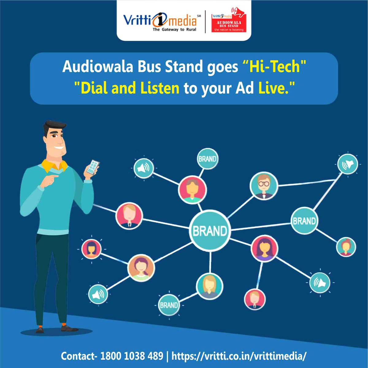 Vritti_iMedia's tweet photo. Audiowala Bus Stand allows the registered brands to listen to live bus station announcements.
https://t.co/41hE7GEudR
#VrittiiMedia #LiveBusStationAnnouncements #AudiowalaBusStand #AudioAdvertisements #RuralMarketing #Outdooradvertising #Transitmedia https://t.co/Yjnpb1Yoch