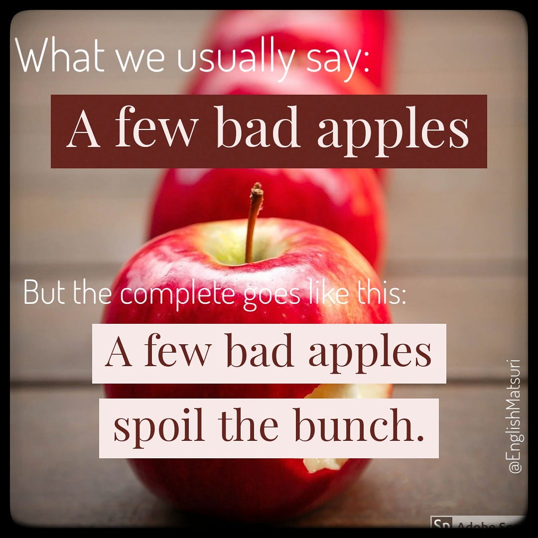 Bad Apple Proverbs: There's One In Every Bunch : NPR