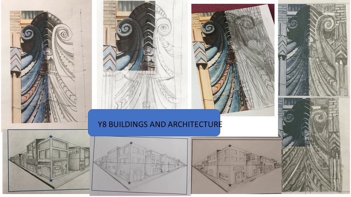 chsartists's tweet photo. Our Y8's have been busy observing some architectural details. They have demonstrated some excellent tonal pencil work. #AchievingSuccessTogether https://t.co/DUYBUDnf78