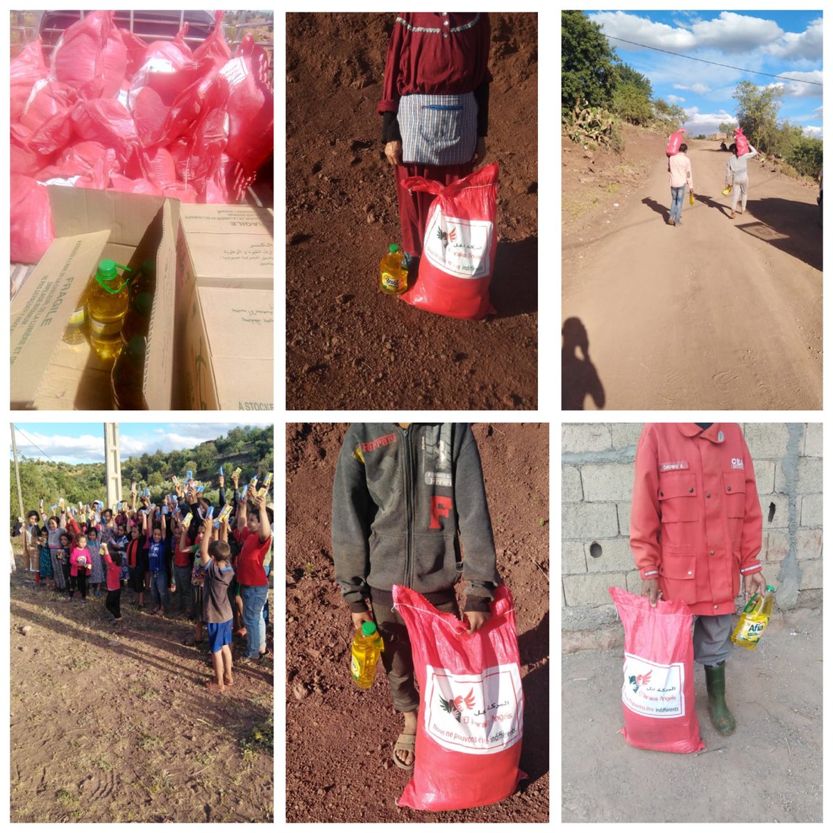 Notre vague de distribution continue et c'est au tour des zones rurales de Azilal précisément Wawla de recevoir 150 paniers.
#ElBarakaAngelsnousnepouvonsêtreindifférents❤️💚