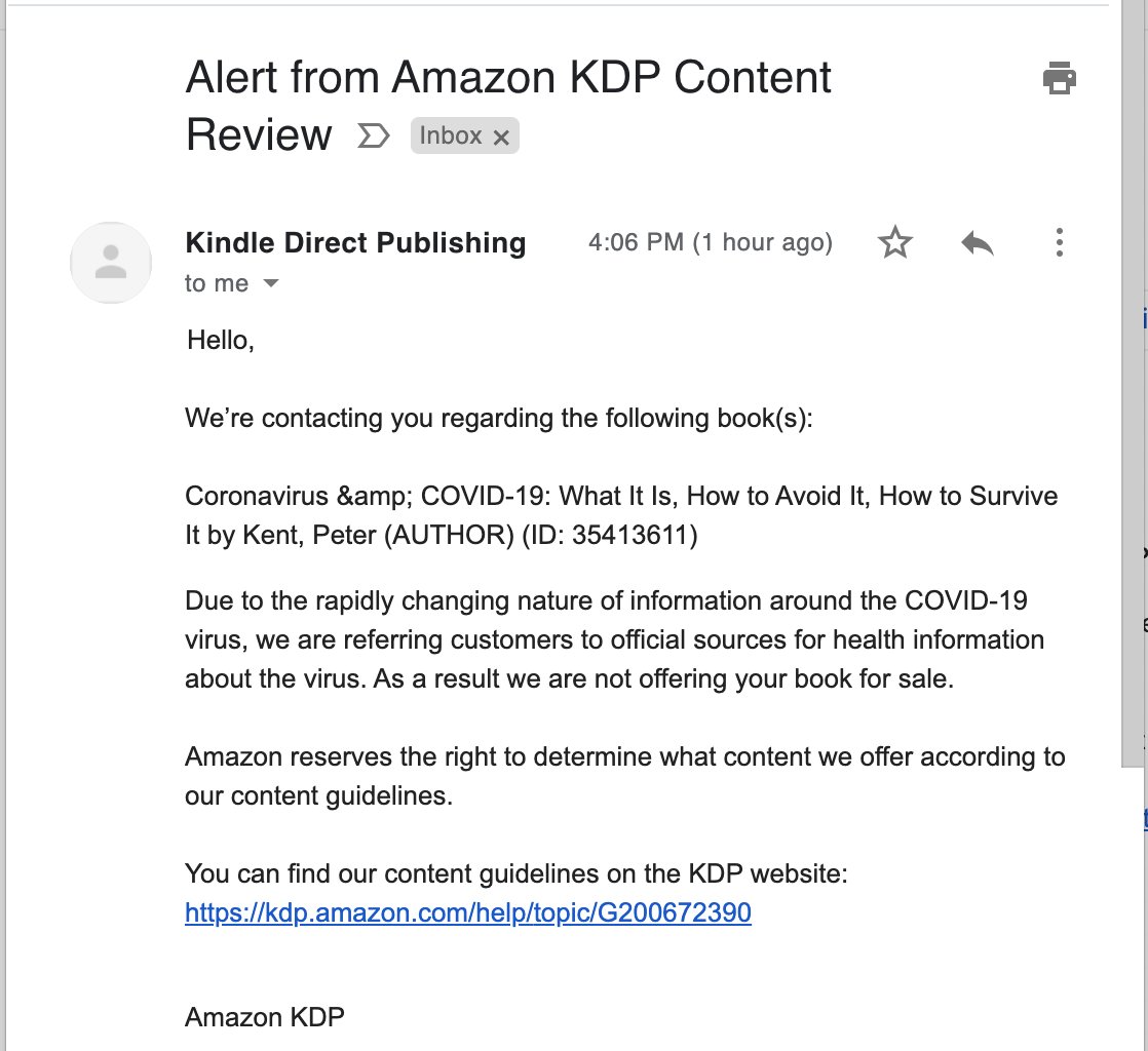 ClickMensch's tweet photo. @elonmusk @AlexBerenson @JeffBezos Latest news from Amazon, just an hour or two ago. Amazon's policy is now no books about the Pandemic unless Elon Musk tweets! https://t.co/6vqvjV70Ja