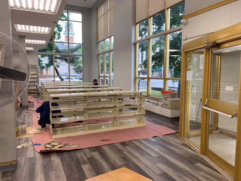 Inside look at renovations at the Five Corners! Will be a brand new experience once the doors reopen #socialinfrastructure