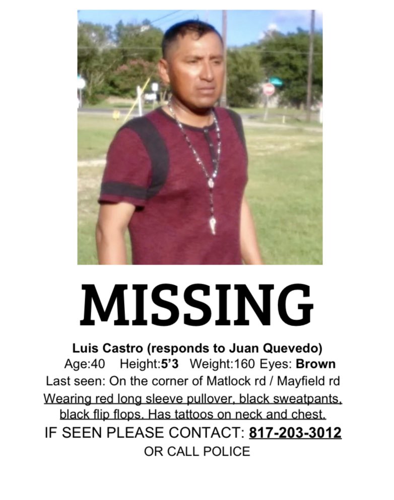 cindyinthesky_'s tweet photo. IF YOU LIVE IN ARLINGTON PLEASE RETWEET. MY UNCLE HAS BEEN MISSING SINCE JUNE 4. HE LEFT MEDICAL CITY ARLINGTON BY HIMSELF. HES HALF BLIND AND COULD JUST BE WANDERING AROUND. IF ANYONE HAS SEEN HIM PLEASE CALL OR TEXT THAT NUMBER
#ArlingtonTX #Arlingtonprotest #MissingPersons https://t.co/FKSa2obrLP