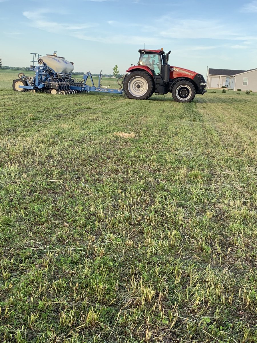 Planting Green tonight after first cutting hay. After a week of re growth we will terminate the alfalfa clover mix
