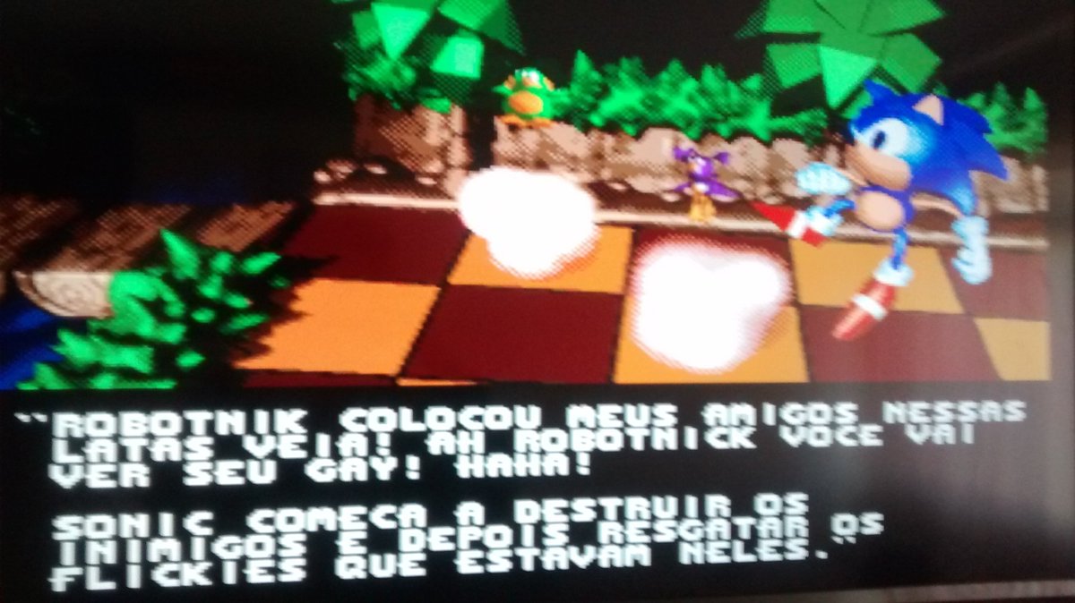 LaranjaXereta's tweet photo. Rom traduzida de Sonic 3D blast.
Kkkkkkkkk https://t.co/j2N7sifsCM