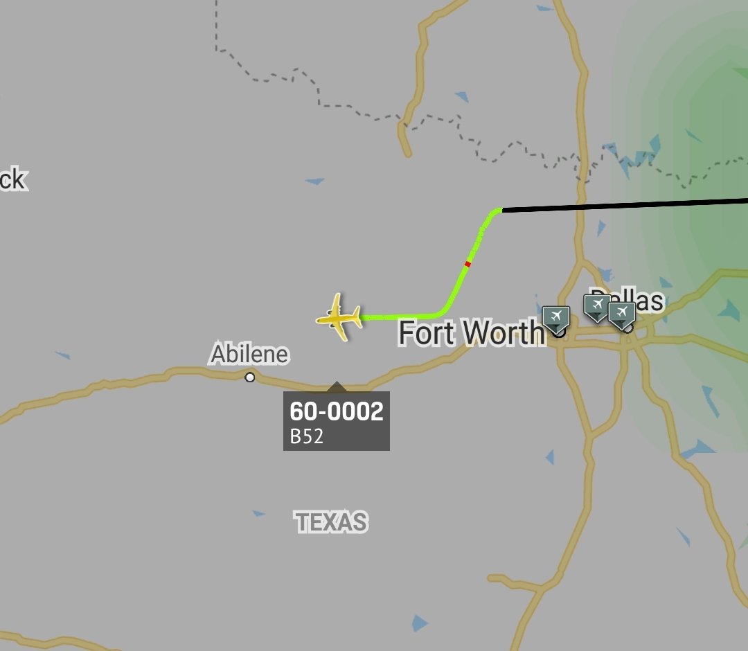 is_keelu's tweet photo. USAF
Boeing B-52H Stratofortress
Spotted over #Texas
60-0002 #AE586D https://t.co/8I1gZEycYU
