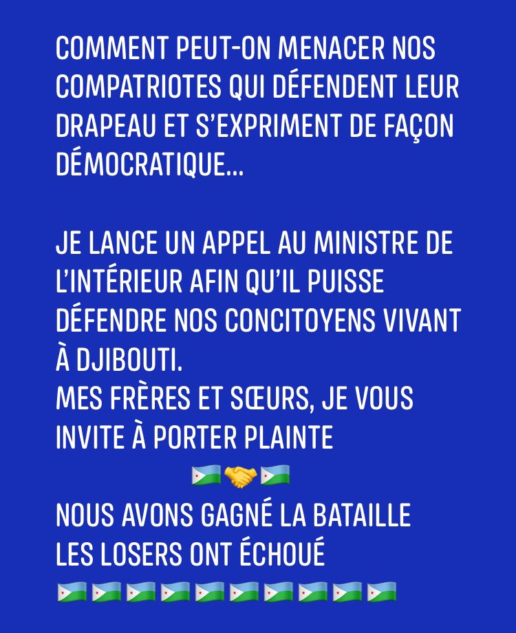 DjiboutiMulti's tweet photo. «Quand les commères se courroucent, les vérités se découvrent»🤣🤣🤣
Nous Unis Plus Que Jamais

DJIBOUTI AVANT TOUT 🇩🇯🤝🇩🇯
#Midnimo  #ikintimo 
@IsmailOguelleh @MouminCheick MERCI https://t.co/PWqg7689GF