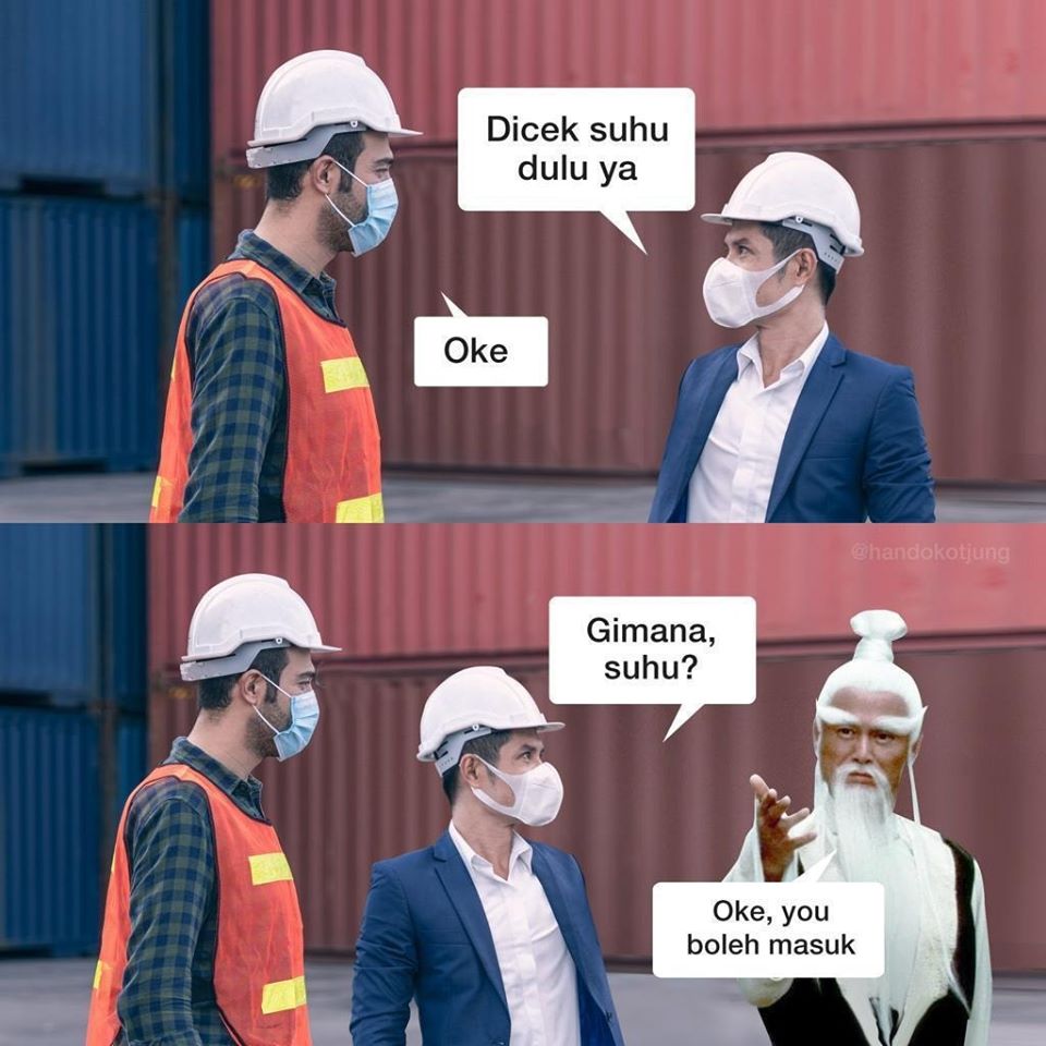 herrysw's tweet photo. Pengecekan suhu tidak selalu menggunakan termometer atau thermo gun. https://t.co/65uDGjo56J