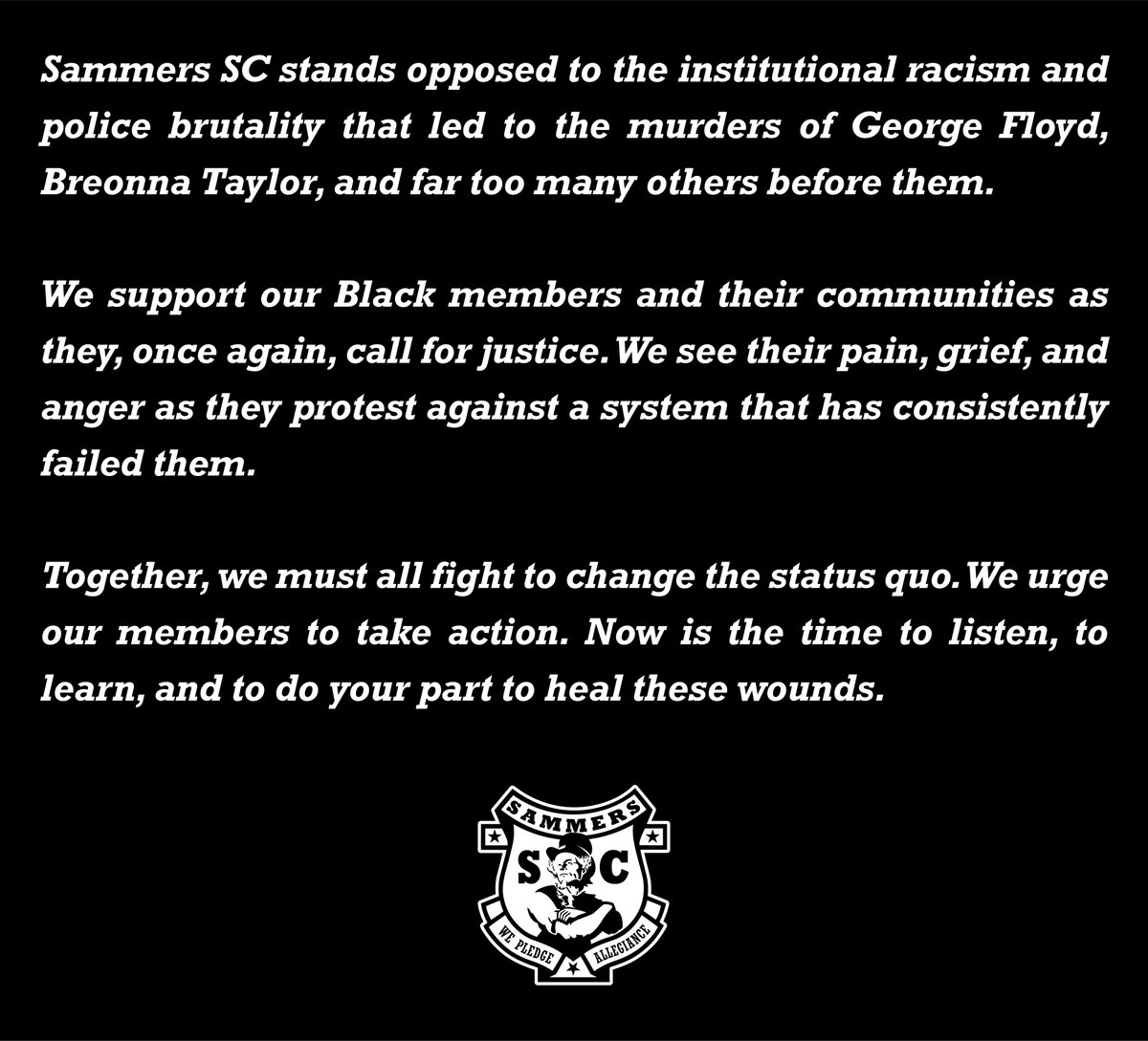 sammerssc's tweet photo. A message to our members, friends in the U.S. Soccer community and the world. https://t.co/U8aUQGDiif