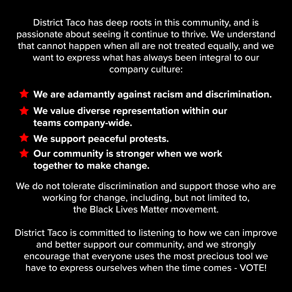 We stand with our community.