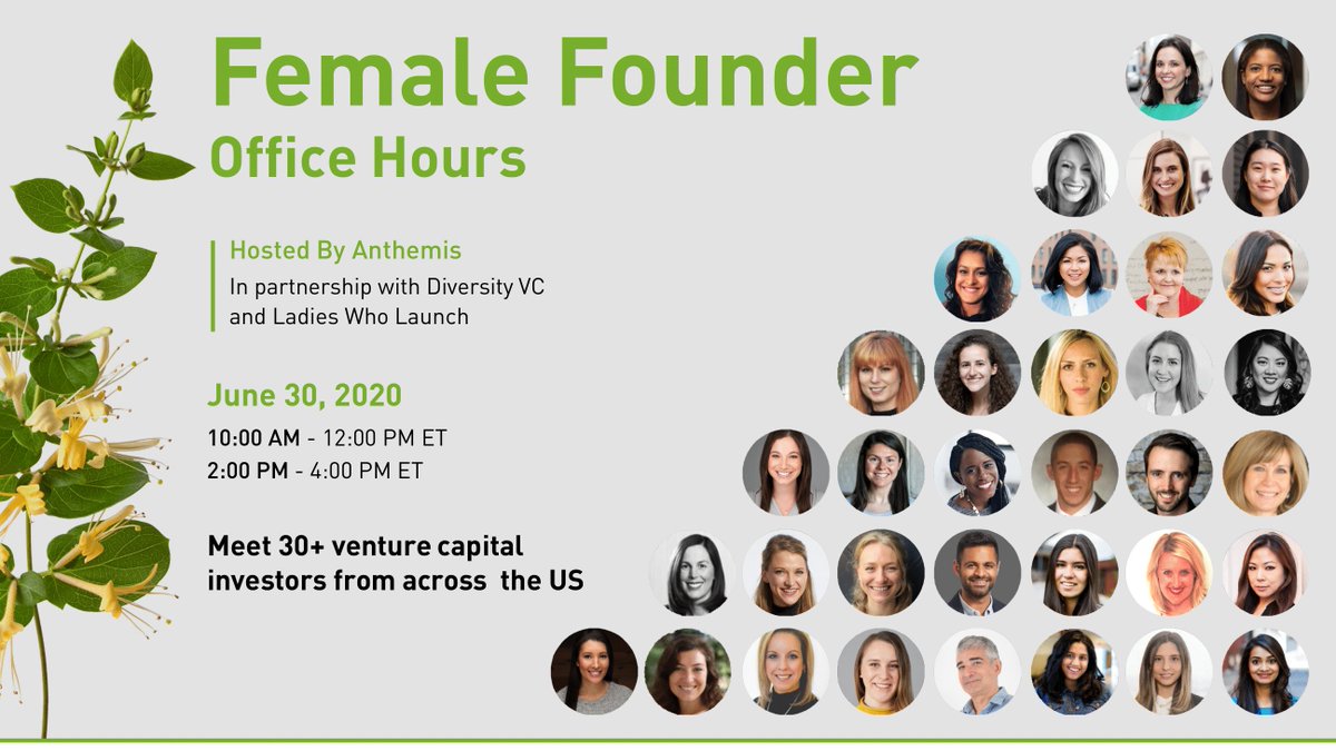 Calling all #FemaleFounders! We have teamed up with <a href="/diversityvc/">Diversity VC</a> &amp; <a href="/LWLGlobal/">Ladies Who Launch</a> to host Female Founder Office Hours on June 30, 2020.

Learn more: buff.ly/3cR9g37
Apply: bit.ly/femalefounderh…