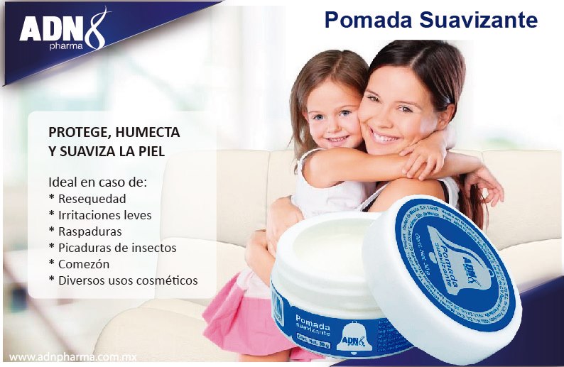 Las abuelas no podían dejar sus remedios caseros sin ser heredados por sus hijas.
Nuestra pomada Suavizante cuenta con oxido de zinc y aceite de almendras dulces que ayuda a cuidar e hidratar tu piel.
#HazQueTuSaludBrille