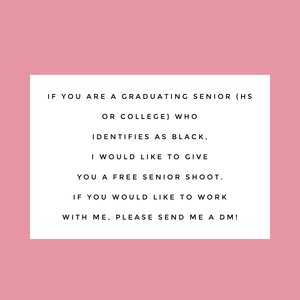 SarahModene's tweet image. I want to give back to the community and do what I can with what I have. I have my voice, and I have my talents. With that being said, I’d like to give a free shoot to any Toledo graduating senior who identifies as Black. If you would like to work with me, please send me a DM!