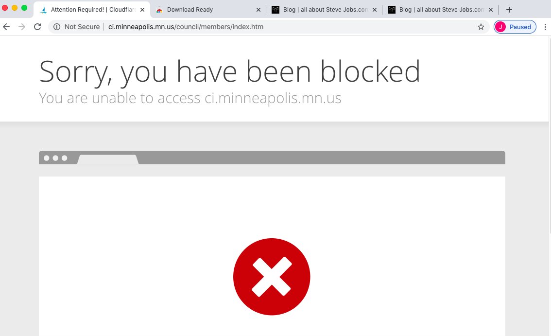 EXCELLENT TRANSPARENCY!

Minneapolis City Council that just voted to "Defund the Police!" blocks people from seeing a list of its members: