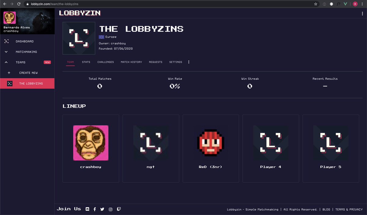 lobbyzin's tweet photo. New feature: Team Manager
- Create and manage your team on LOBBYZIN
#csgo #csgomatchmaking #counterstrike #lobbyzin https://t.co/lhIxgO5rt6