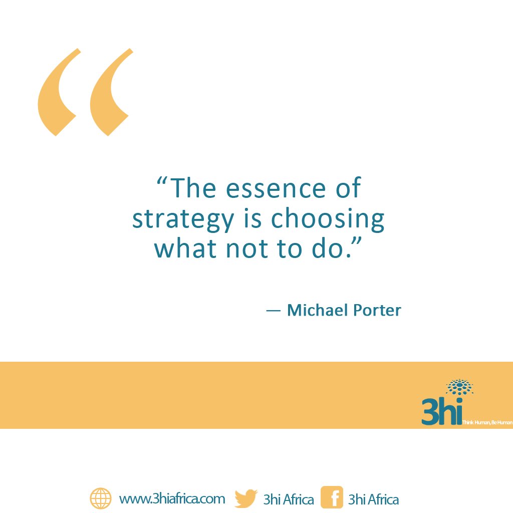 3hiAfrica's tweet photo. L’essence de la stratégie est de savoir ce qu’il ne faut pas faire _ Michael Porter. #Quoteoftheday #Mondaymotivation blessed week and stay safe. @Dannie_bella @UNFPABurundi @labyll @MDacia https://t.co/OQXbYtJKcH