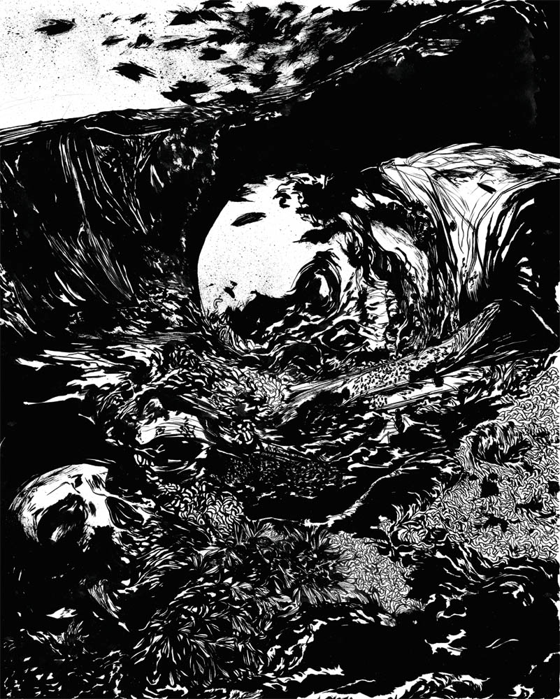 drybrush's tweet photo. @jrgdrawing @JSwayArt Hey John! My works covers a lot of subjects, but it's usually pretty dark. Here are a few horror specific samples: #art #artist #BlackArtist https://t.co/biasRP1nLm