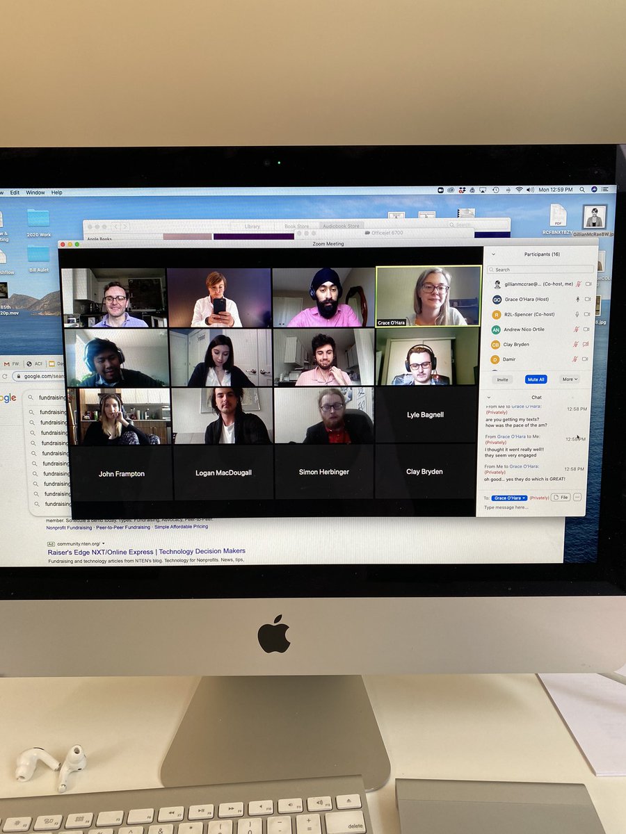 Spent the day with this group, looking forward to my last session with them tomorrow. Great energy... even if a screen separates us.