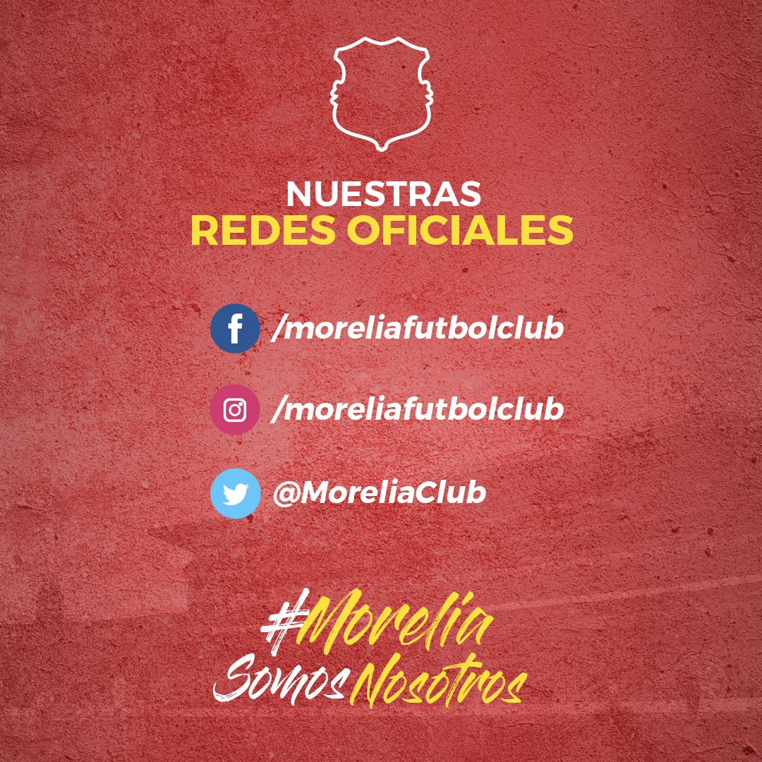 Sigue nuestras redes oficiales ✅ #MoreliaFutbolClub