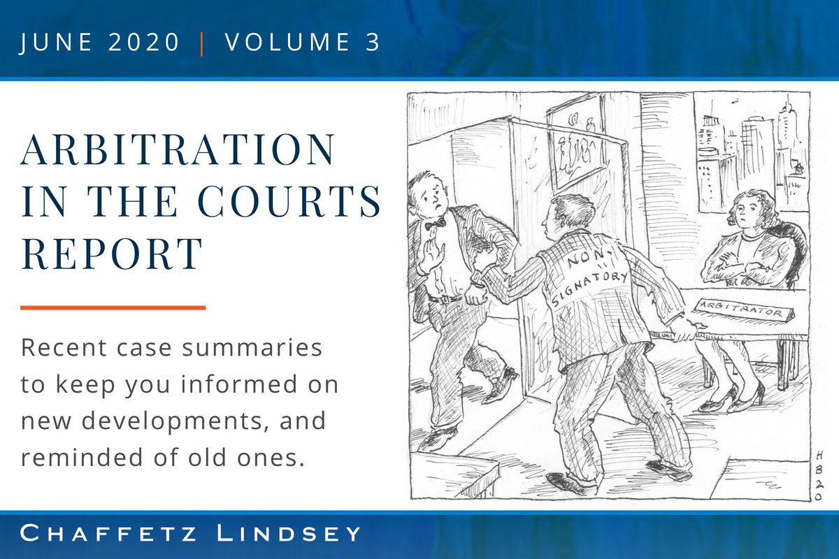 Vol. 3 of our "Arbitration in the Courts" report, authored by  Yasmine Lahlou, Andrew Poplinger and David Berman is now available! Check it out here: bit.ly/3cKhPfN 
#arbitrationinthecourts #arbitrationrelatedlitigation #ussc #arbitration