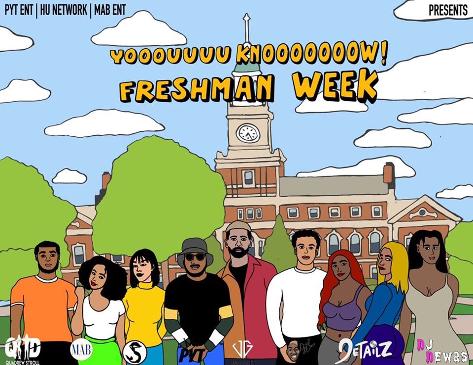 24Tpc's tweet photo. Wassup #HU24 we want to be the first to celebrate and welcome you to the HU family‼️🔵🔴We have collabed with 4 of HU’s hottest Dj’s on campus along with campus orgs to bring you the OFFICIAL HU freshman week experience🥳We present You Know Freshman Week 🚀LINK in Bio 4 tickets! https://t.co/KwhkhYebAv