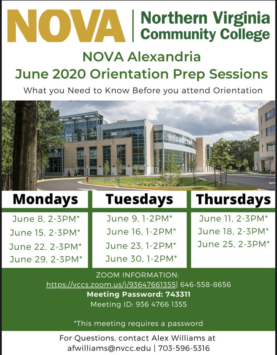 Graduates- if you still aren’t sure how to get started at NOVA, please attend an upcoming info session!
