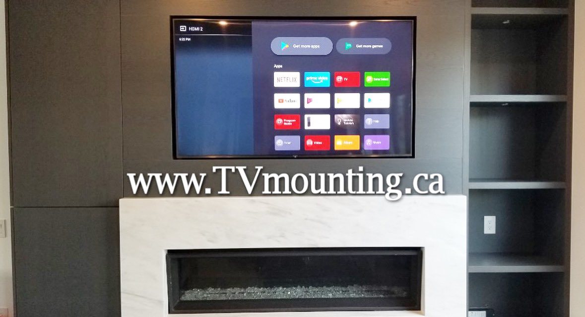 ShaneEkeli's tweet photo. Recessed TV installation for a client in East Vancouver. We used single arm full motion bracket PS400 by Kanto Mounts. We carry variety of Kanto Mounts on hand to ensure perfect fit every time! https://t.co/A3U3QjeXVz