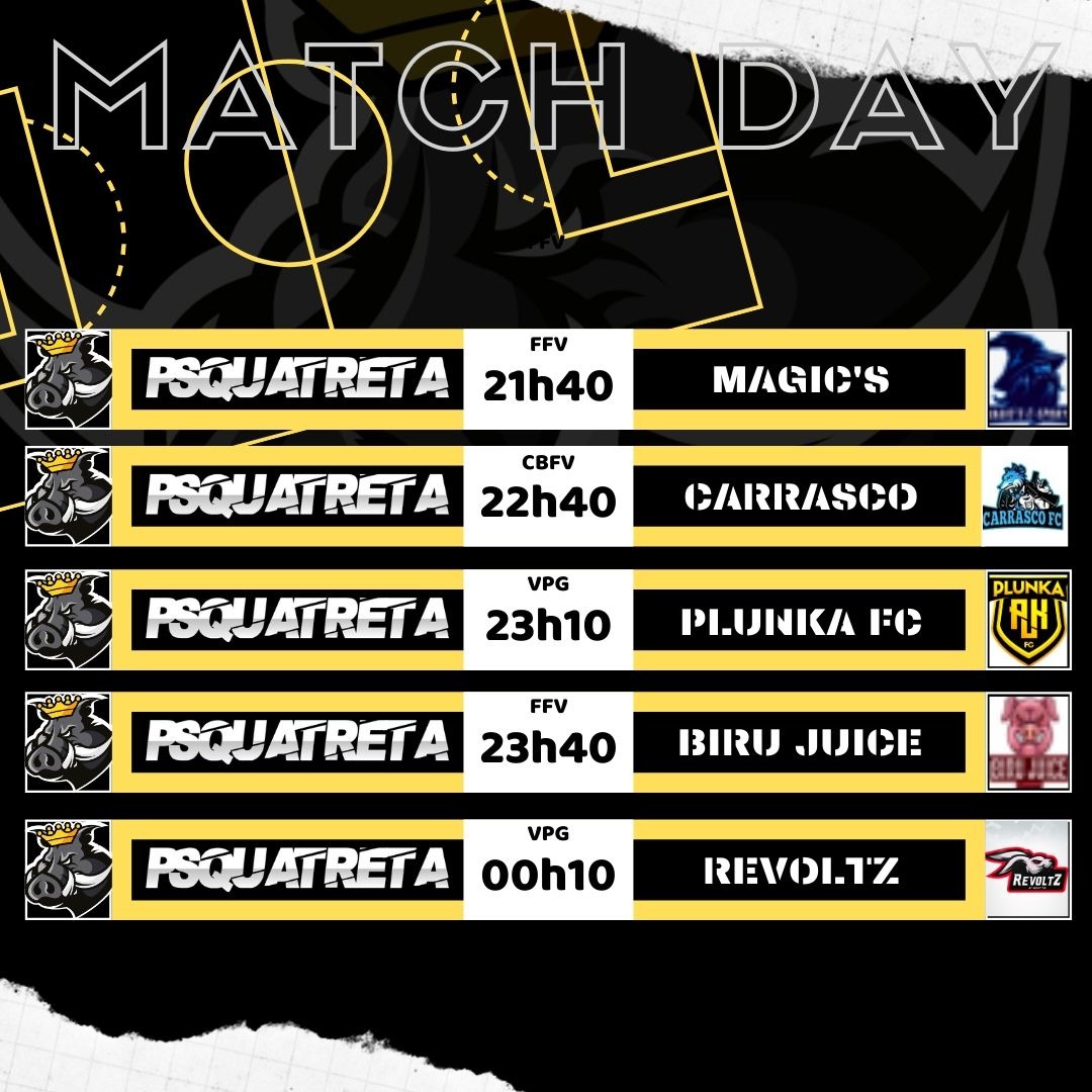 psquatreta's tweet photo. Dia de Estreia! 💥 🎮
Além dos desafios na #VPG e #CBFV, Os Javalis iniciam sua caminhada na série B da #FFV em busca do caneco.🏆
#PraCimaJavali🐗 https://t.co/J4Tes1C7sG